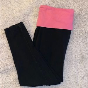 Victoria’s Secret PINK foldover yoga pants.